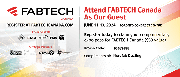 Attend Fabtech Canada 2024 as our guest
