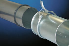assembling Nordfab Quick-Fit Sleeve (Slip Duct) with cut to size Duct